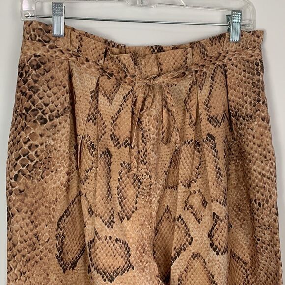 Mara Hoffman Tan Snake Paper Bag Tie Slacks - Picture 7 of 16